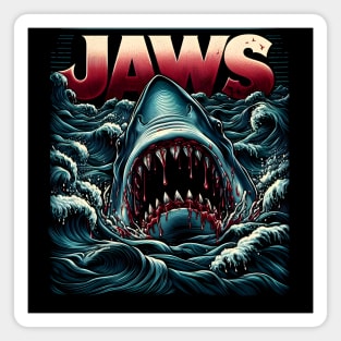 Unleash Oceanic Dread: Dive into Shark-Inspired Thrills with our Jaws-Inspired Collection! Magnet